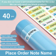 120pcs Personalized Name Stickers Waterproof School Stationery Books Labels