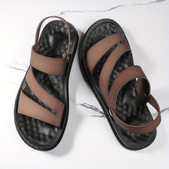 Men's Open Toe Cross Strap Sandals Anti-Skid Rubber Sole