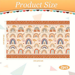 2pcs Rainbow Tablecloth Bohemian Cloud Rectangle Plastic Table Cover