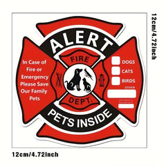 4pcs Pet Alarm Self adhesive Label Pet Inside Pet Inside Sticker