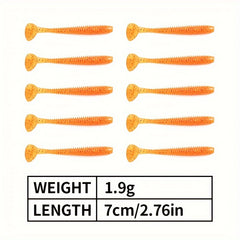 50pcs Bionic Soft Fishing Baits - Trout Bass Lures Tackle