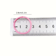 100pcs Girls Hair Tie Ponytail Holders Scrunchies Colorful Accessories