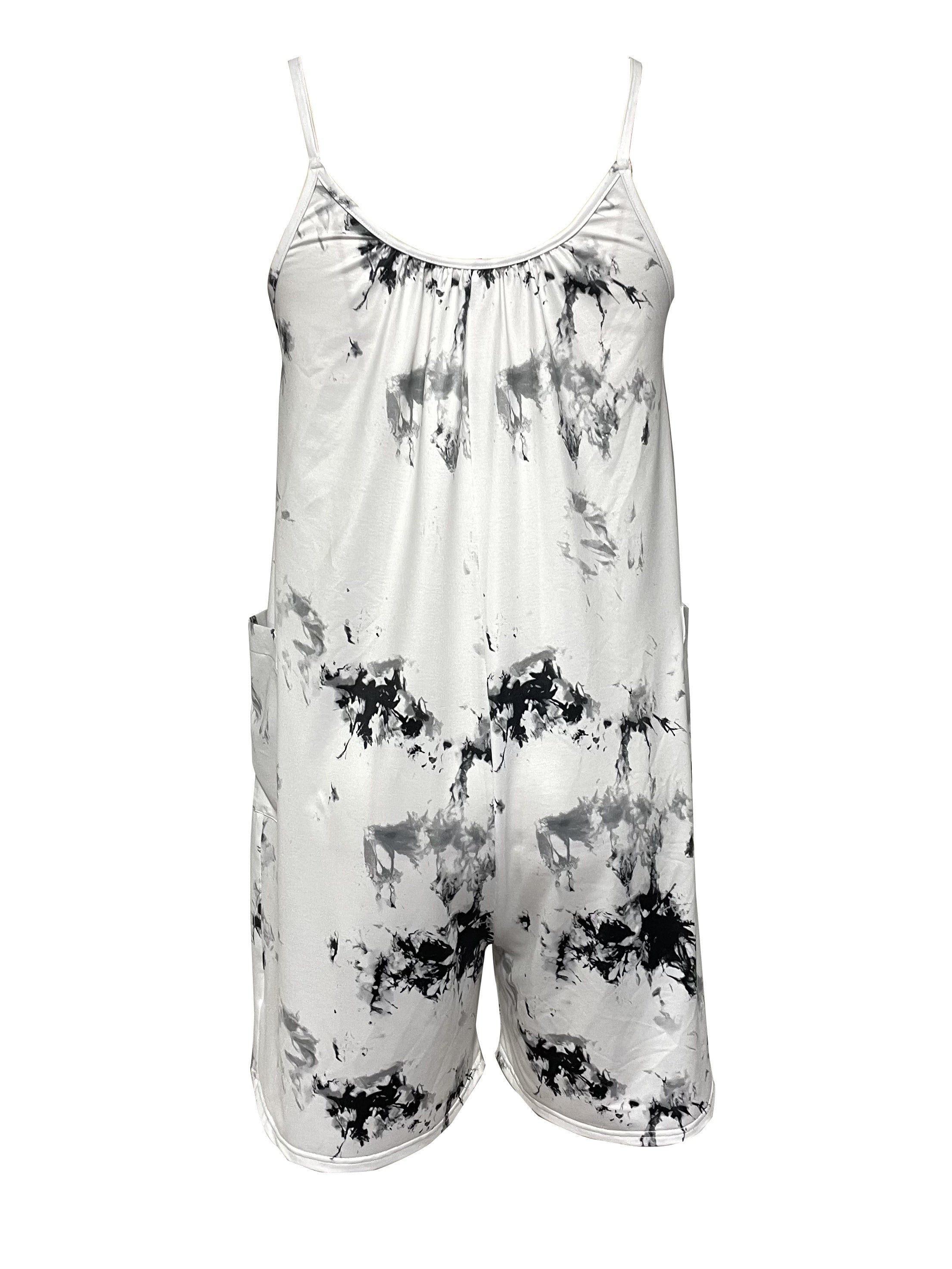 Floral Print Romper Jumpsuit Spaghetti Strap