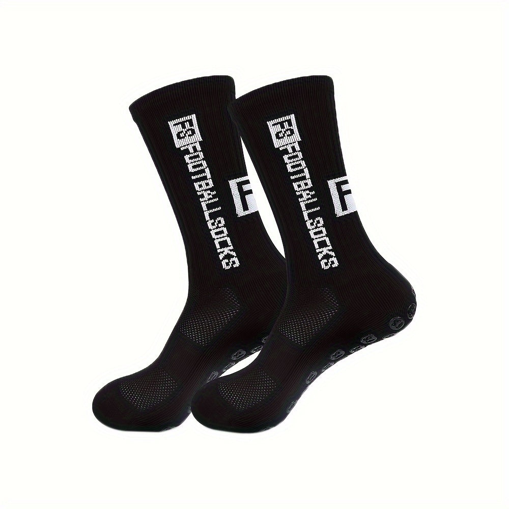 3 Pairs Men's Non-Slip Soccer Socks Breathable Sports Socks