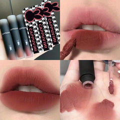 6-Color Long Lasting Waterproof Lip Gloss with Velvet & Matte Finish