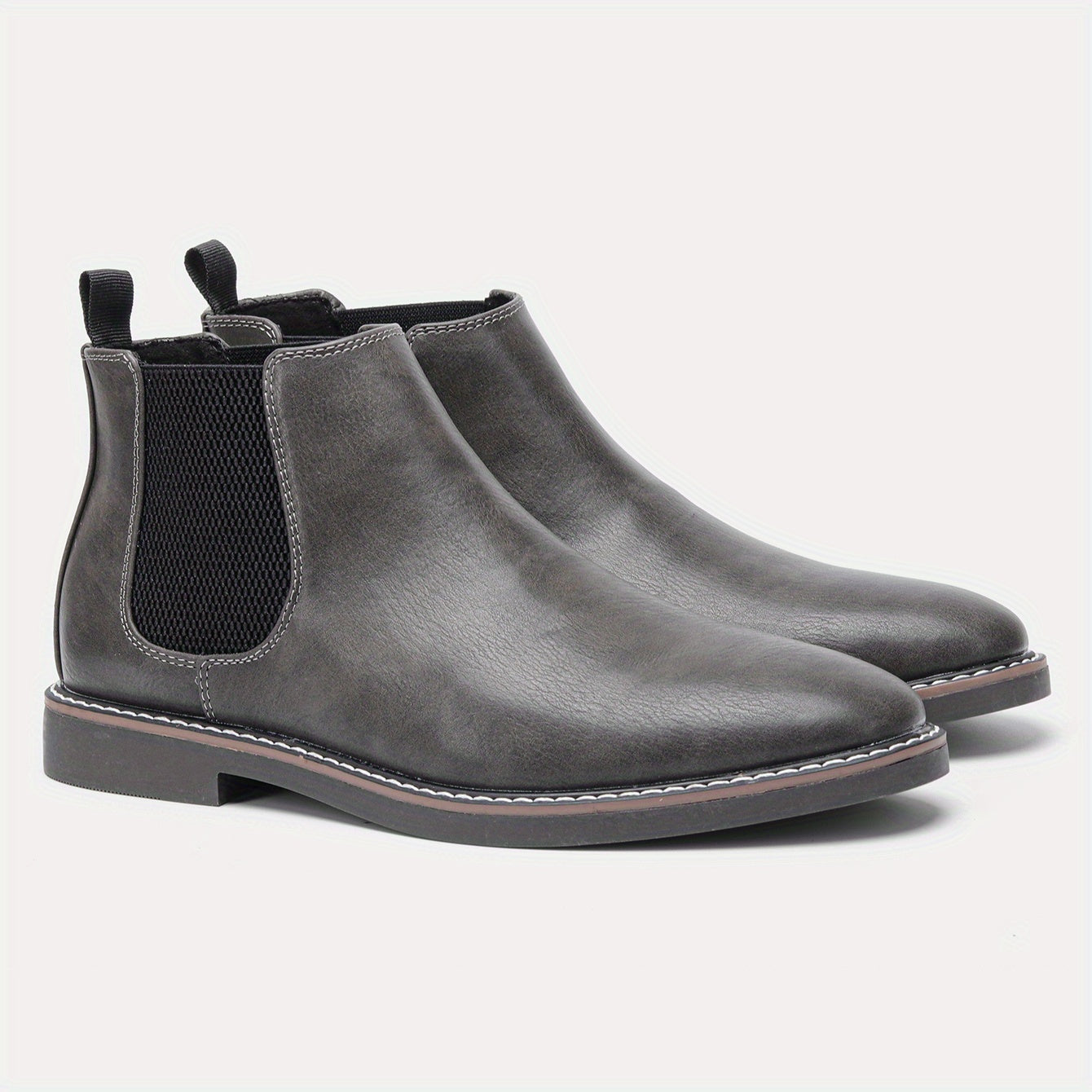 Men's Round Toe Slip On Chelsea Boots