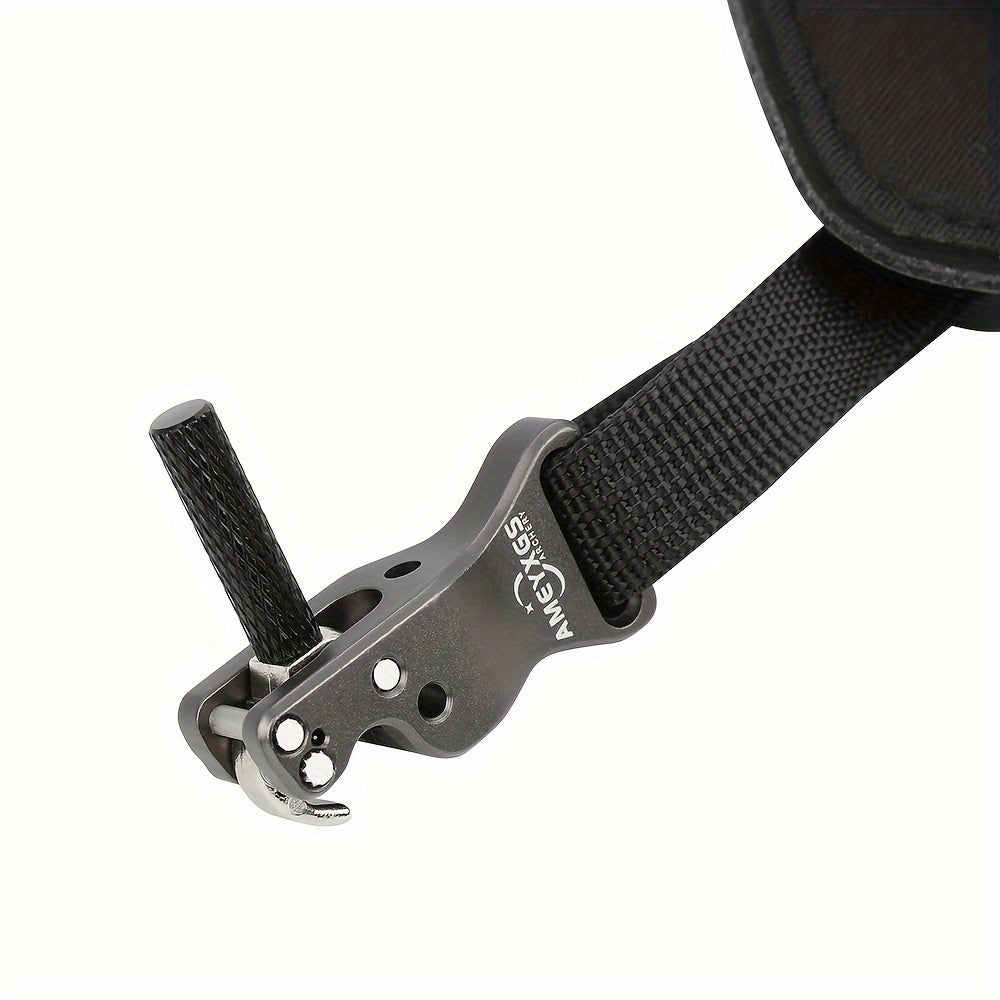 Adjustable Archery Compound Bow Release Aid Trigger w/ Buckle Strap