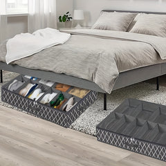 Shoe Storage Bag Under Bed Dustproof Organizer Grids Space Saving Closet Bedroom