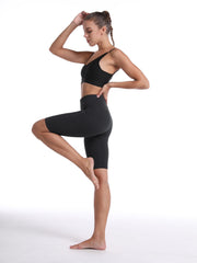 Seamless Yoga Sports Shorts High Waist Pocket