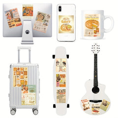 50pcs Retro Magazine Series Stickers for Notebook Luggage Phone