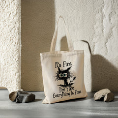 Cat Print Tote Bag Lightweight Canvas Shoulder Bag