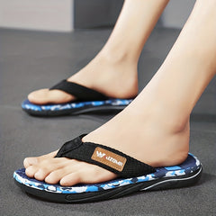 Men's Camo Flip Flops Durable Rubber Sole Non Slip Outdoor Sandals