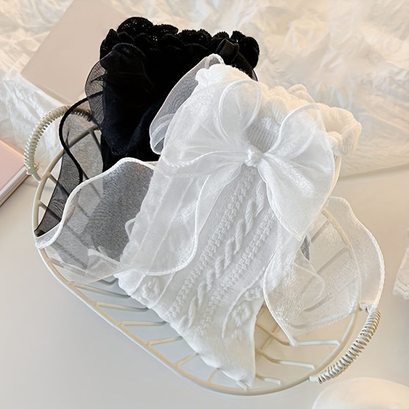 6 Pairs Ruffle Lolita Socks Women's Stockings Hosiery