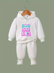 OERYUI Girls boys 2pcs Hooded Pullover Pants Set Spring Fall Gift