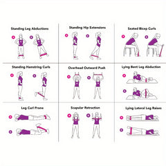 5pcs Resistance Bands Fitness Stretch Rope Yoga Strength Training Gym