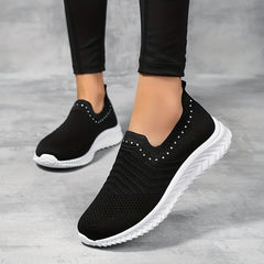 Women's Breathable Knit Slip On Sneakers Lightweight Shoes