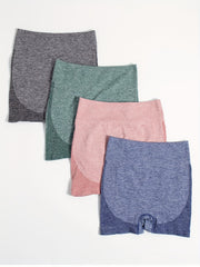 4pcs Elastic Sports Lounge Shorts Fitness Womens Loungewear