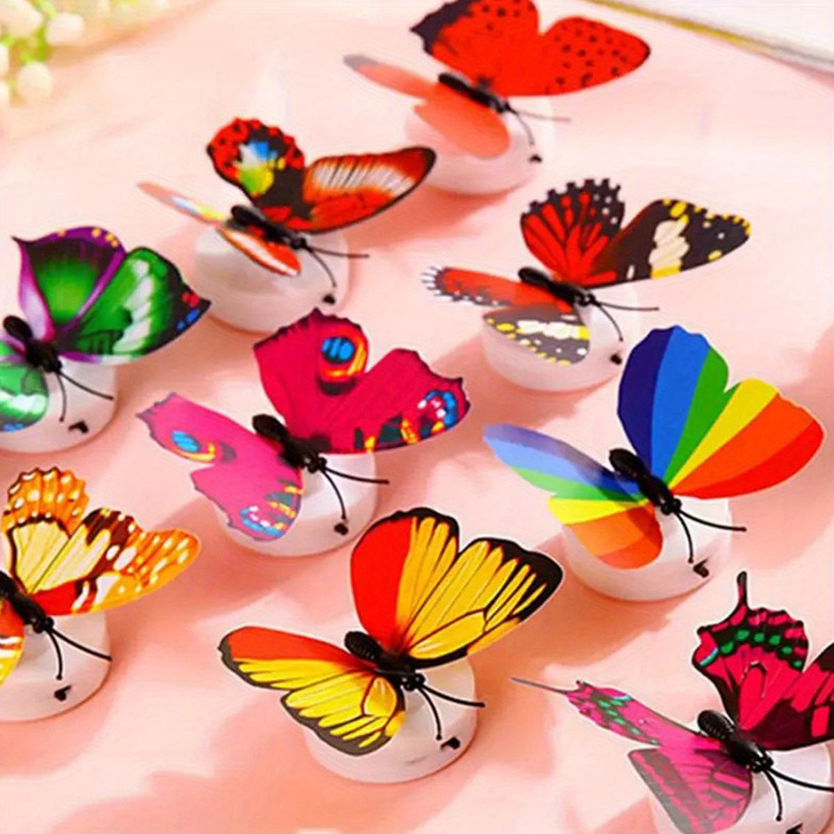 Colorful Glowing Butterfly Night Light 3D LED Wall Sticker