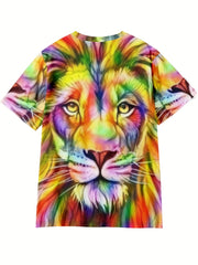 Colorful Lion Graphic T shirt for Boys