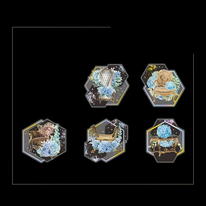 10pcs Fantasy Series Laser PET Collage Vintage Stickers DIY Materials
