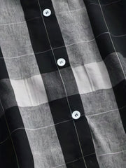 Plaid Print Long Sleeve Button Up Shirt Top