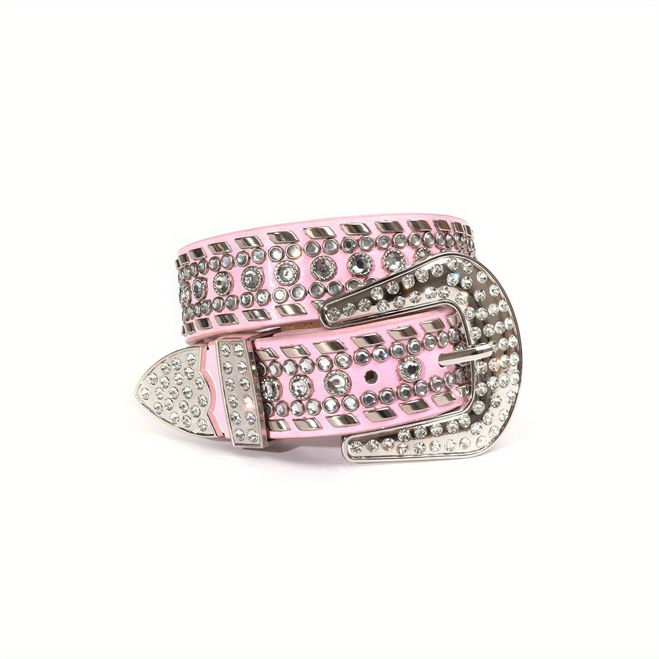 Kids Rhinestone Western Belt Girls Boys Cowgirl Inlaid Diamond Leather