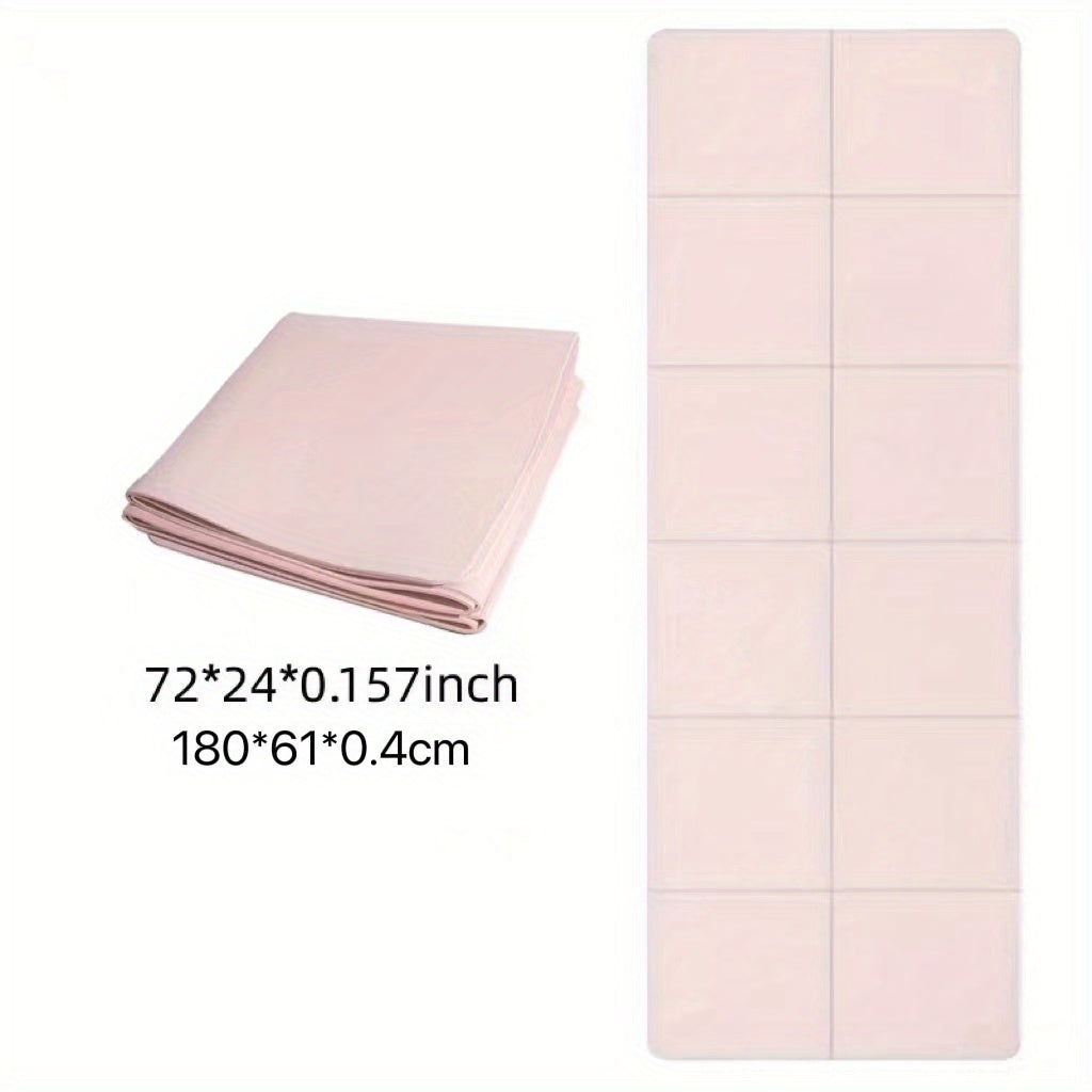 Foldable 4MM TPE Yoga Mat Anti Slip Portable Shock Absorbing