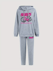 Women's Plus Geometric Print Hoodie & Sweatpants Set