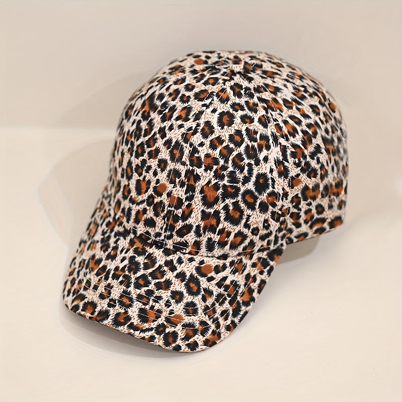 Leopard Print Baseball Cap Vintage Casual Sports Hat Adjustable