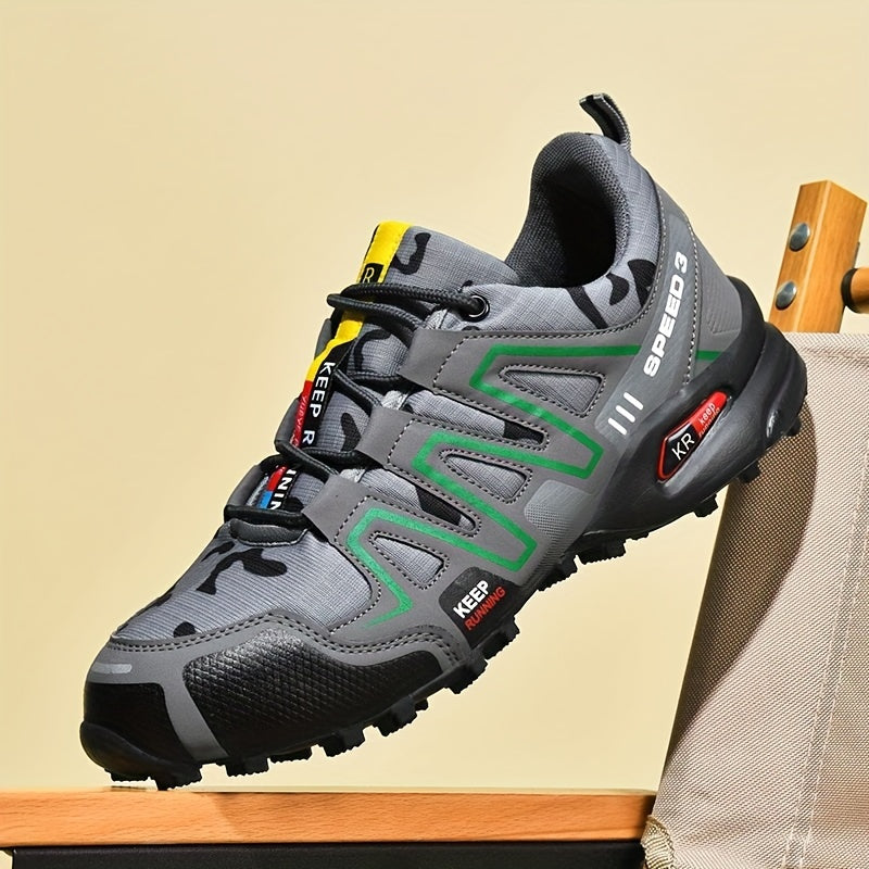 Men's Breathable Hiking Shoes Arch Support Non Slip Travel Sneakers