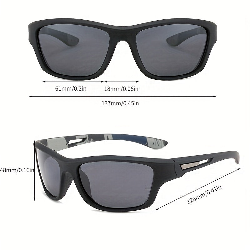 Sun Protection Square Frame Sports Sunglasses Colorful Lens PC Sports Glasses