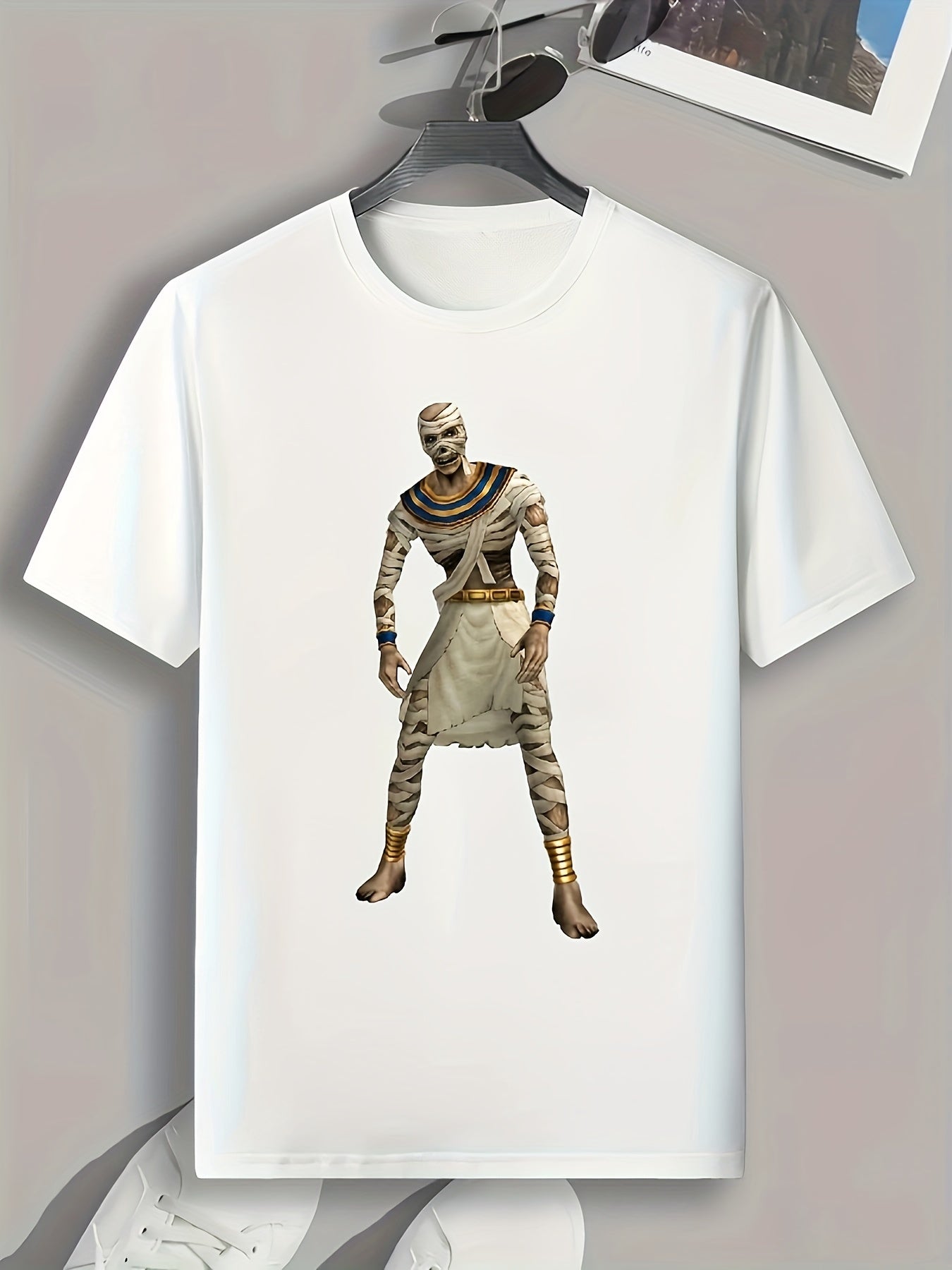 Mummy Print Men's Graphic T-shirt for Halloween