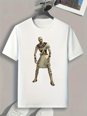 Mummy Print Men's Graphic T-shirt for Halloween