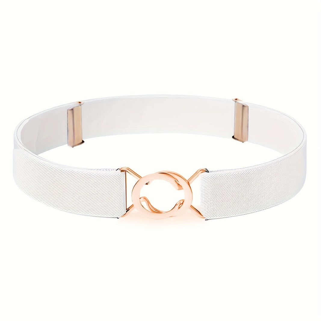 Women's Elastic Waistband with Adjustable Metal Buckle