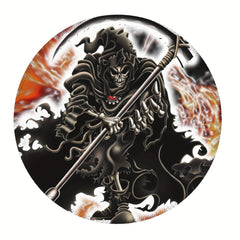 Death Version Style Round Sewn Edge Mouse Pad for Office Work and Gaming