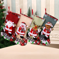 Large Christmas Socks Ornaments Gift Bag