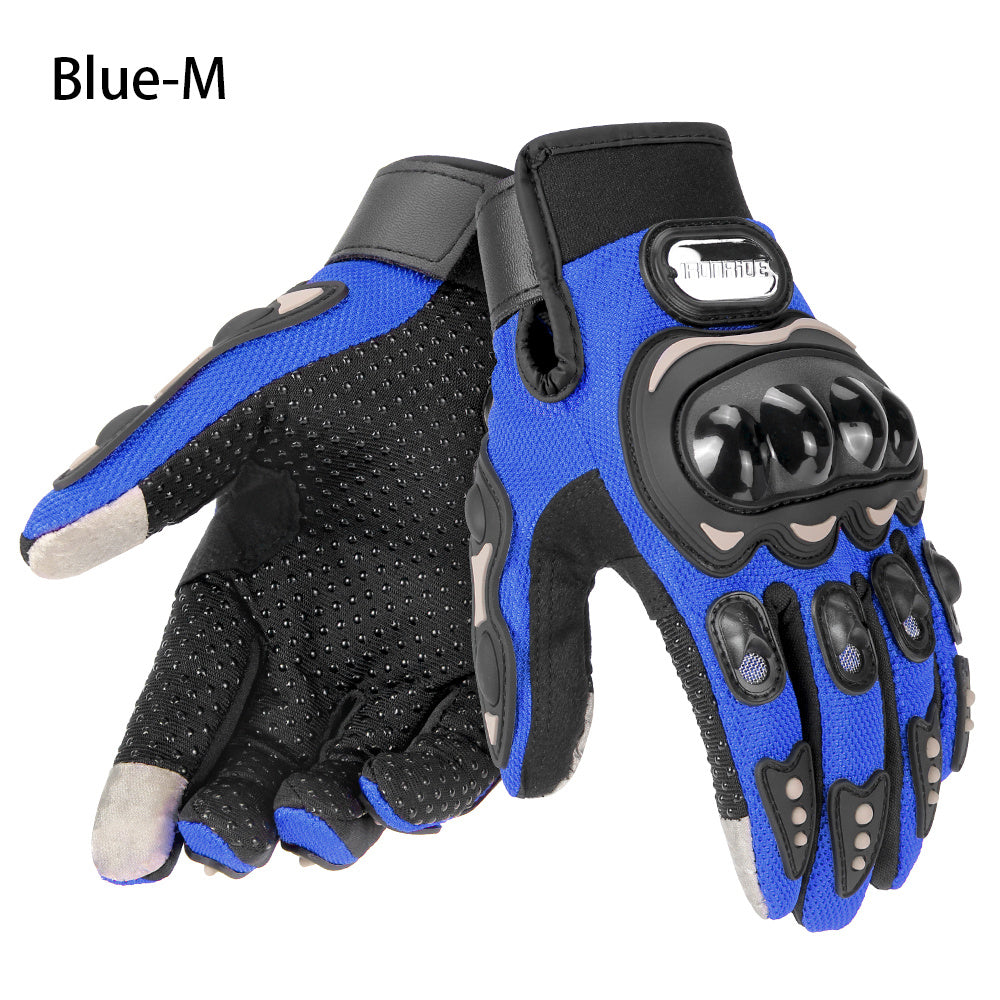Breathable Finger Protection Touch Screen Racing Motorcycle Gloves