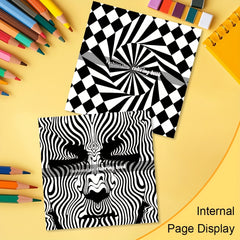 24 Page Coloring Book for Adults - Three Dimensional Adult Drawing Picture Book