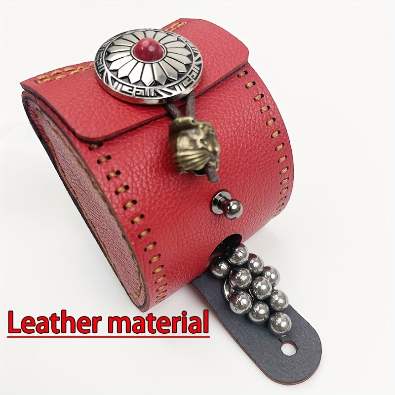 Outdoor Slingshot Pouch PU Leather Magnet Belt Bag