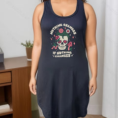 Floral Skull Lounge Dress