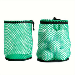 Portable Golf Mesh Bag Ball Holder Drawstring Lightweight Outdoor Travel Cam