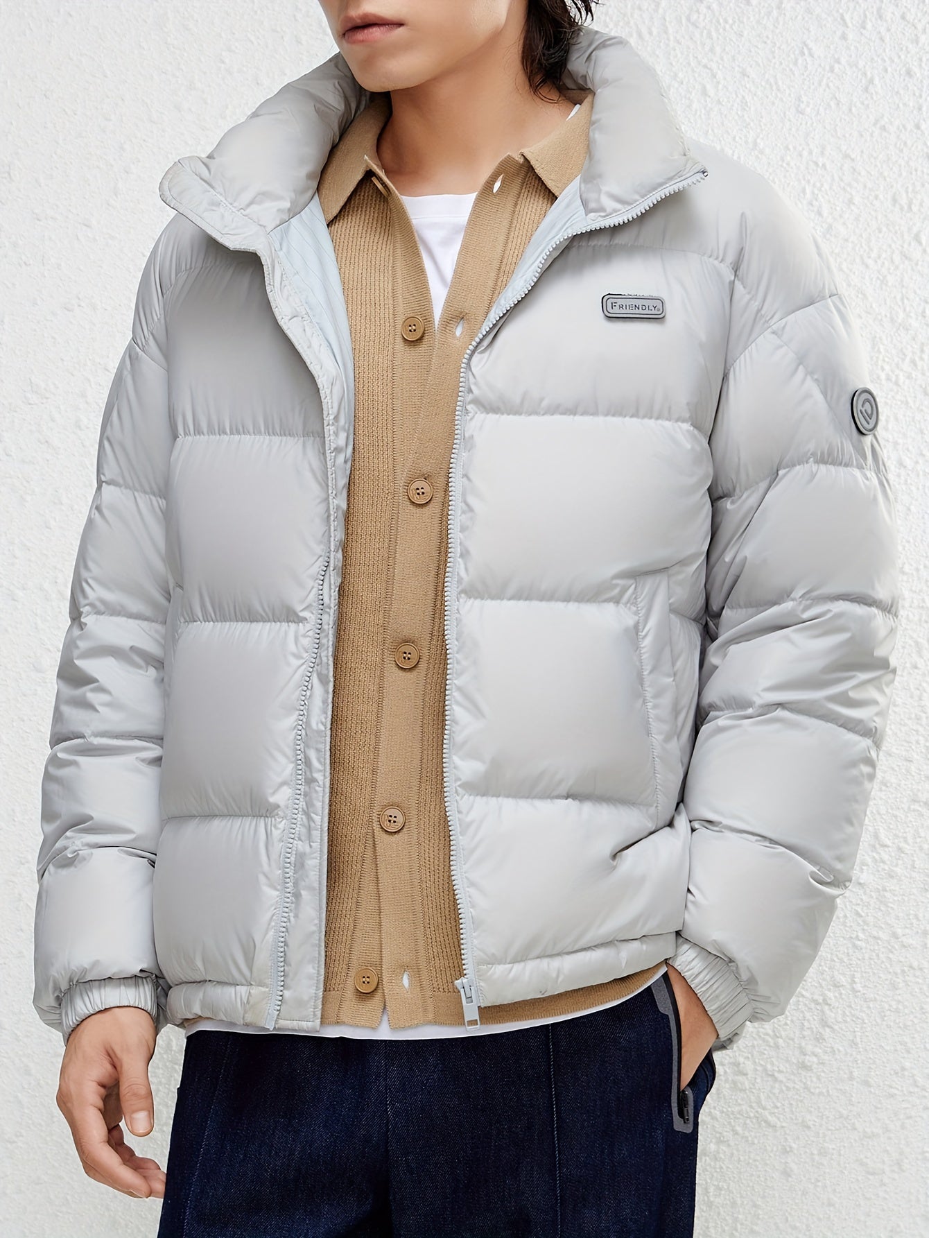 Men's Thick Stand Collar Jacket Winter Coat Warm Bread Coat