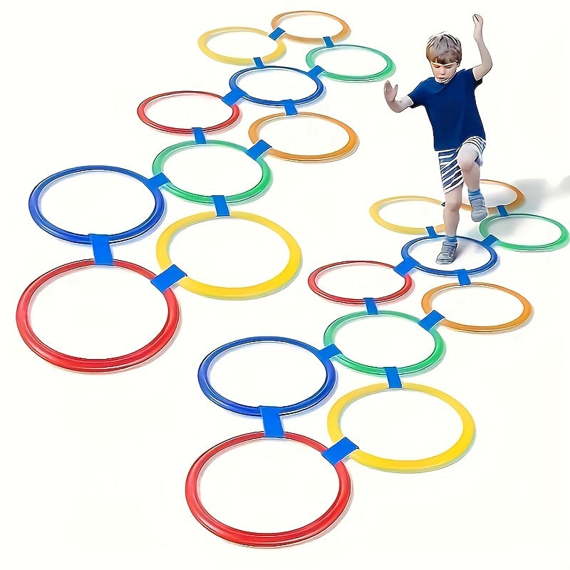 Hopscotch Round Set Outdoor Indoor Obstacle Course For Kids Playground