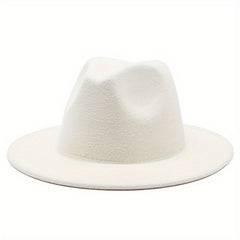 Gradient Sunshade Wide Brim Fedora Hat for Party Meeting