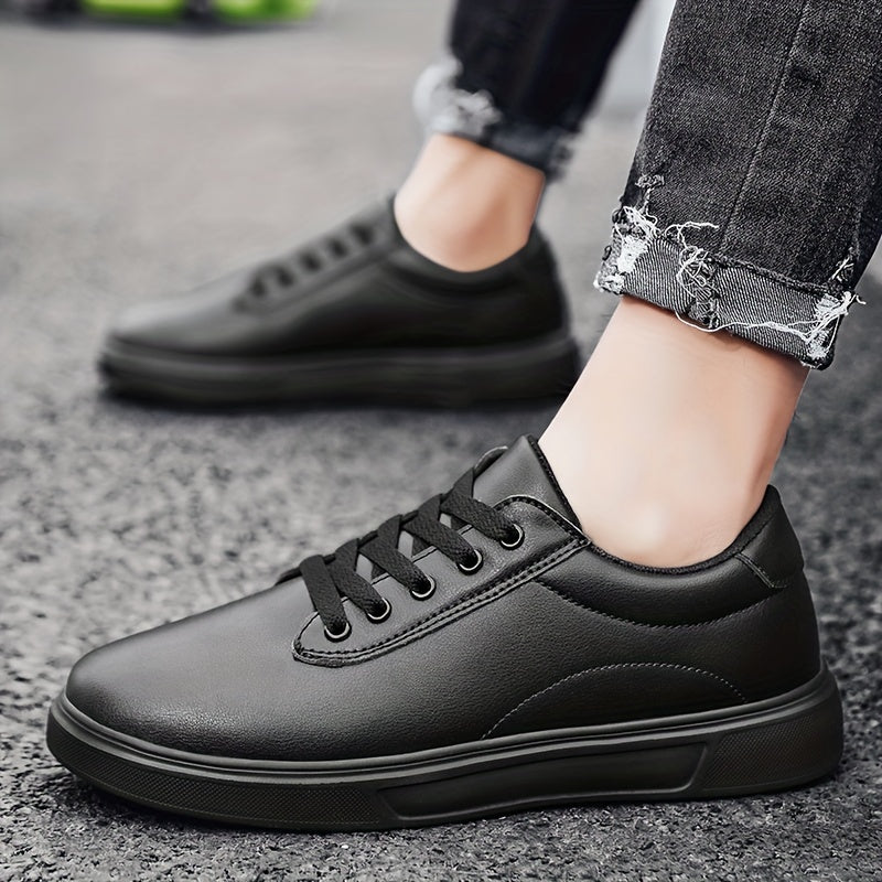 Men's Skate Shoes Easy Clean Good Grip Lace up Sneakers