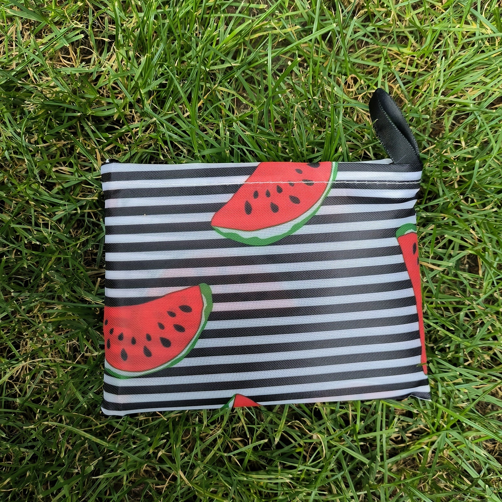 Stripes & Watermelon Pattern Shoulder Bag Lightweight Shopper