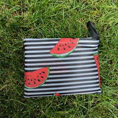 Stripes & Watermelon Pattern Shoulder Bag Lightweight Shopper