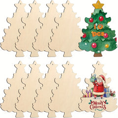 10pcs Large 17" Wooden Christmas Ornaments DIY Blank Wooden Ornament for Crafts
