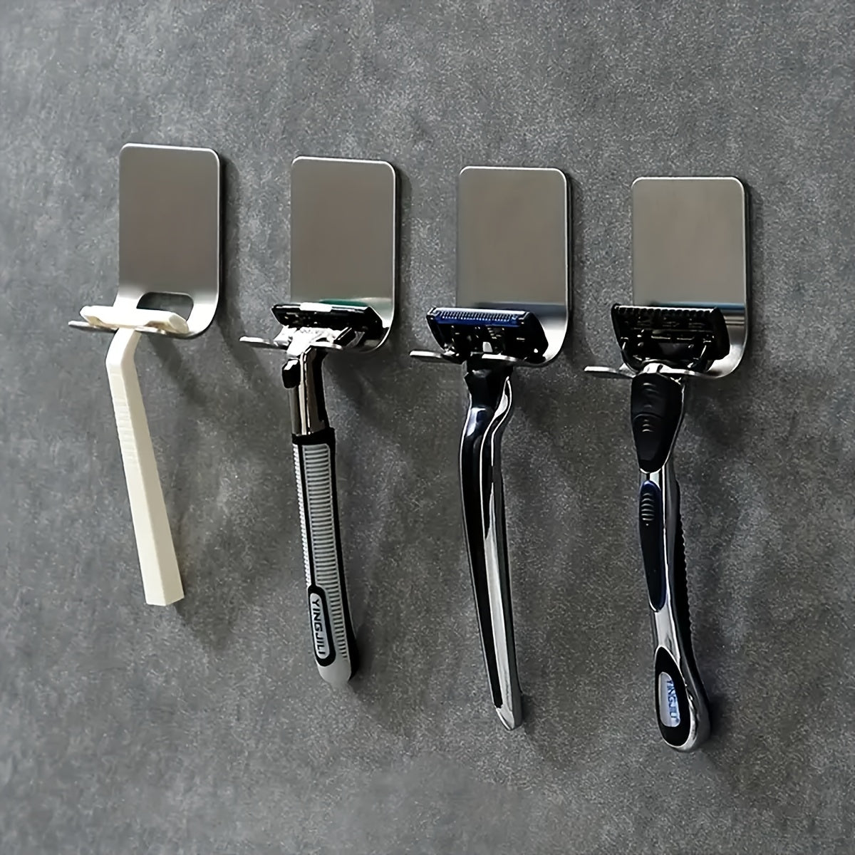 Wall Mounted Razor Holder No Drilling Bathroom Hook Rack