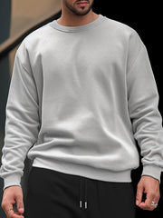 Men's Round Neck Sweatshirt Loose Pullover Autumn Winter